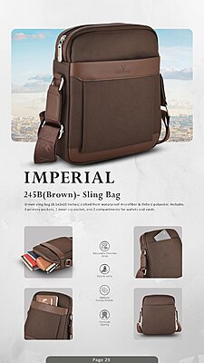 245B(Brown)- Sling Bag