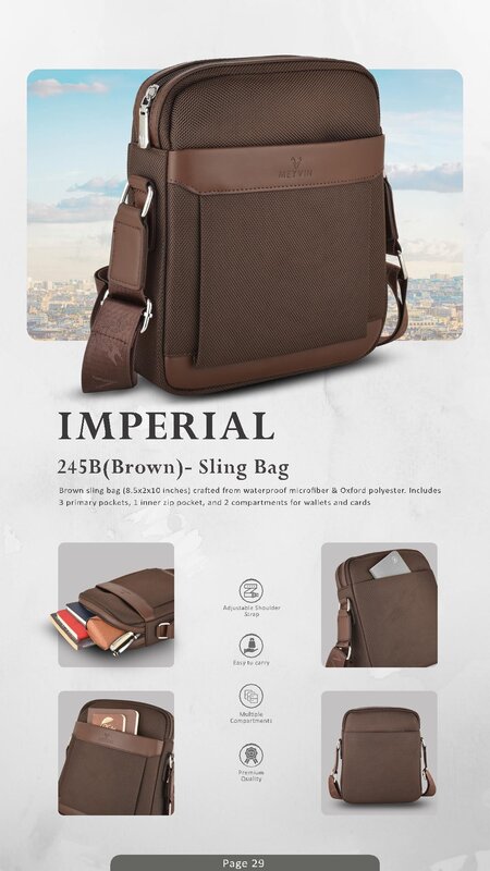245B(Brown)- Sling Bag