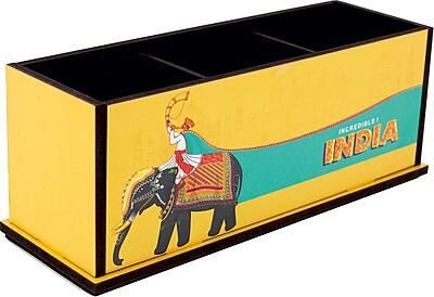 INCREDIBLE INDIA MDF Desk Organizer