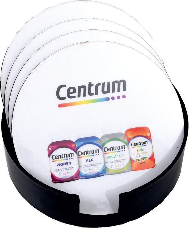 MDF High Gloss Lamination Dotted Anti Skid EVA Coasters