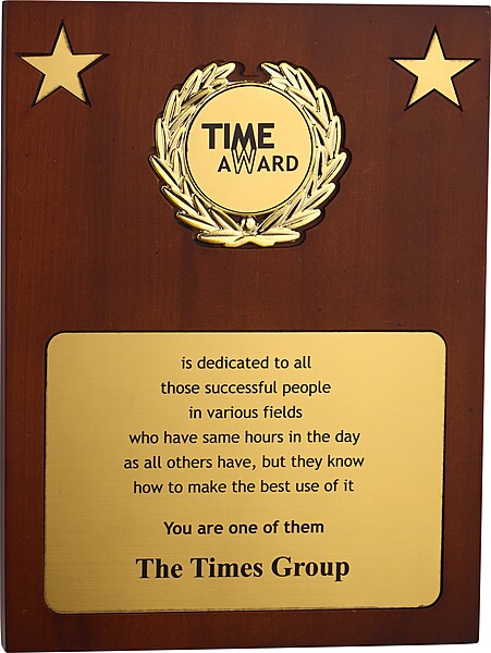 TIMES AWARD PLAQUES TROPHY