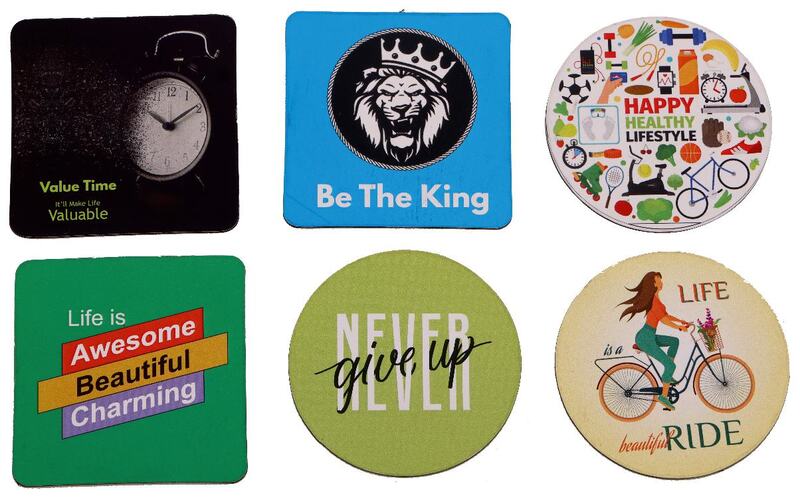 MDF Wooden custom Printed Fridge Magnet Square & Circle