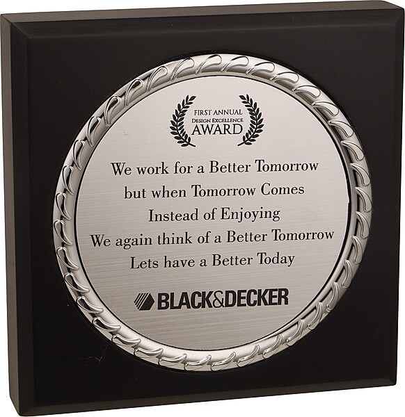 BLACK & DECKER PLAQUES TROPHY