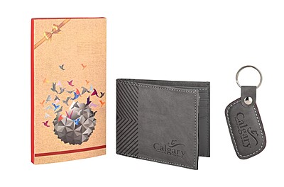 CALGARY WALLET & KEYCHAIN SET