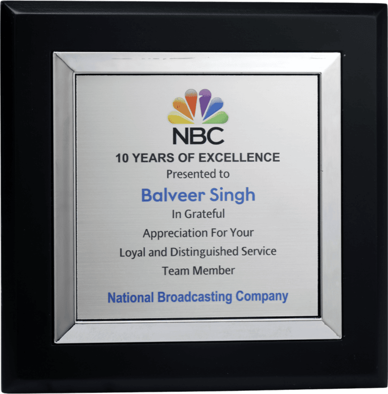 NBC PLAQUES TROPHY