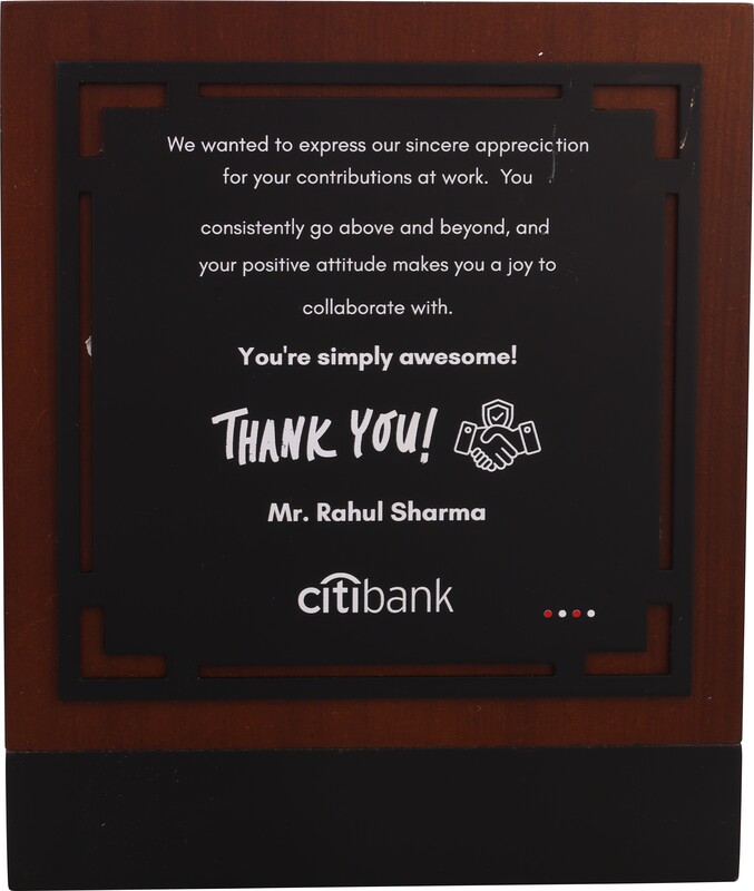 CITI BANK CUSTOM CUTOUT TROPHY