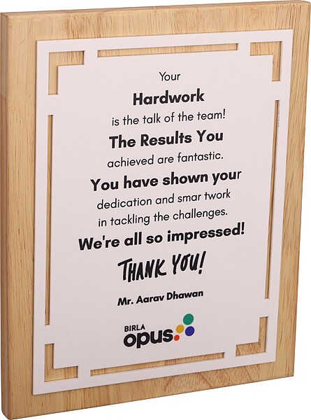 BIRLA OPUS PLAQUES TROPHY