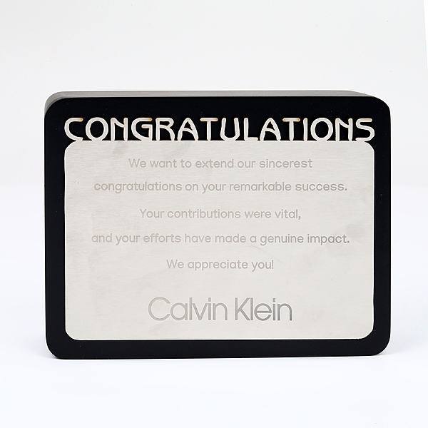 CALVIN KLEIN  PLAQUES TROPHY