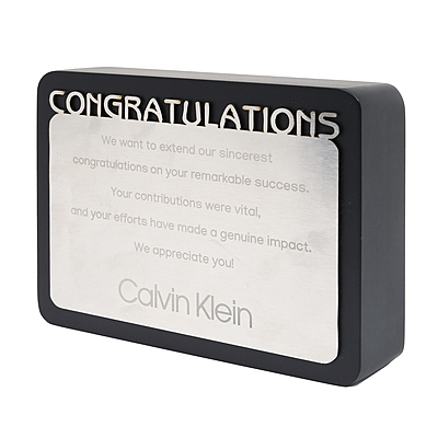 CALVIN KLEIN  PLAQUES TROPHY