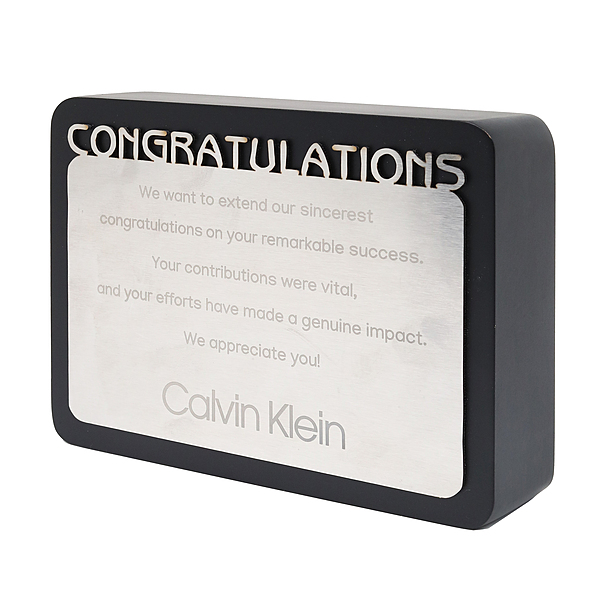 CALVIN KLEIN  PLAQUES TROPHY