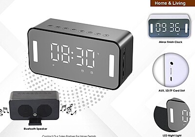 MULTI-FUNCTIONAL SPEAKER WITH CLOCK  Abode