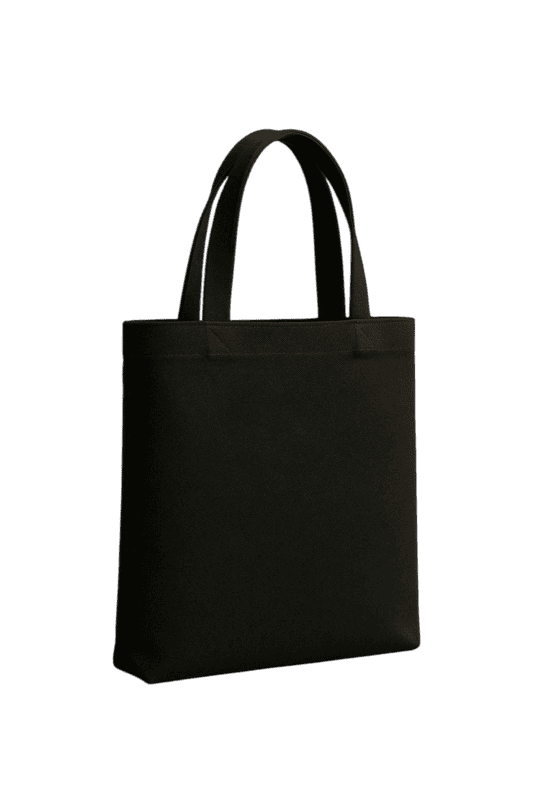Classic Black Canvas Tote