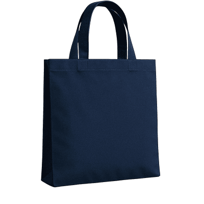 Navy Blue Canvas Tote Bag