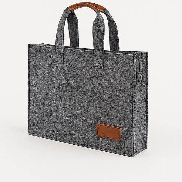 Grey with Tan Accent  TOTE BAG