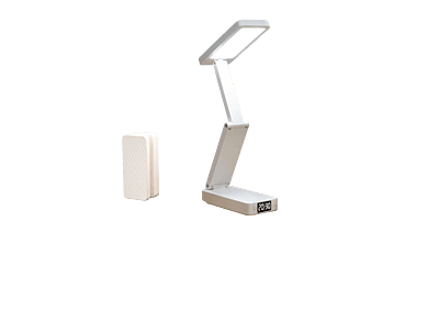 FOLDABLE & RECHARGEABLE DESK LAMP WITH CLOCK Beacon