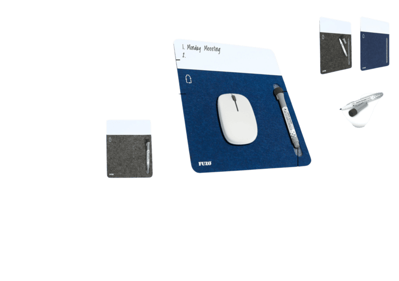 MOUSE PAD WITH ERASABLE WRITING PAD & PEN  Slick