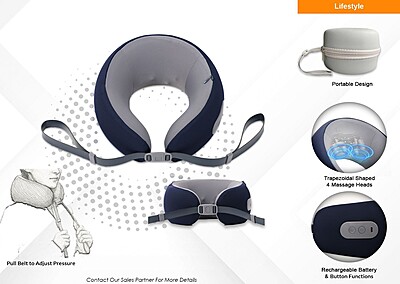 Neck Pillow with Massager kollar