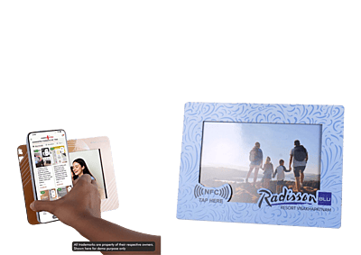 HORIZONTAL HIGH GLOSS PHOTO FRAME IN MDF WITH NFC TAG