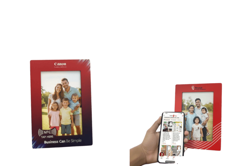 VERTICAL HIGH GLOSS PHOTO FRAME IN MDF WITH NFC TAG