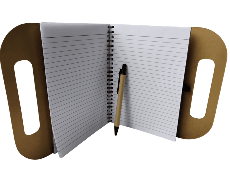 Writing buddy: Diary with pen, wallet, sticky pads and carrying handle Writing buddy: Diary with pen, wallet, sticky pads and carrying handle