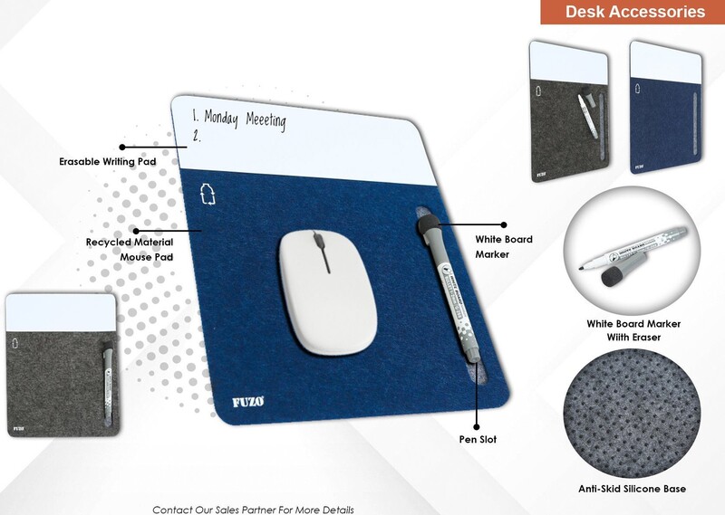 MOUSE PAD WITH ERASABLE WRITING PAD & PEN Slick MOUSE PAD WITH ERASABLE WRITING PAD & PEN Slick