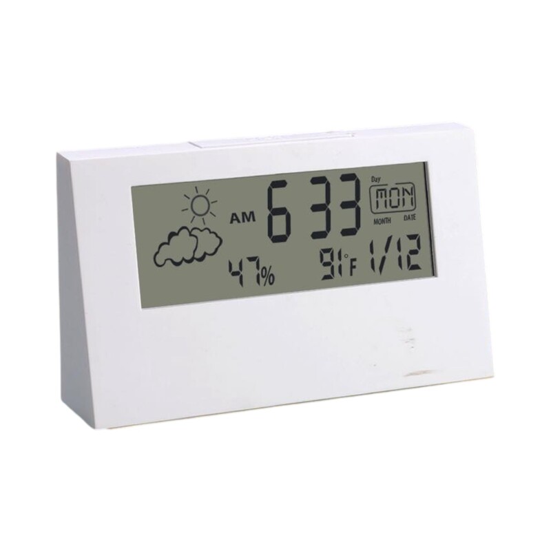 Sharp Weather Station Clock Backlit