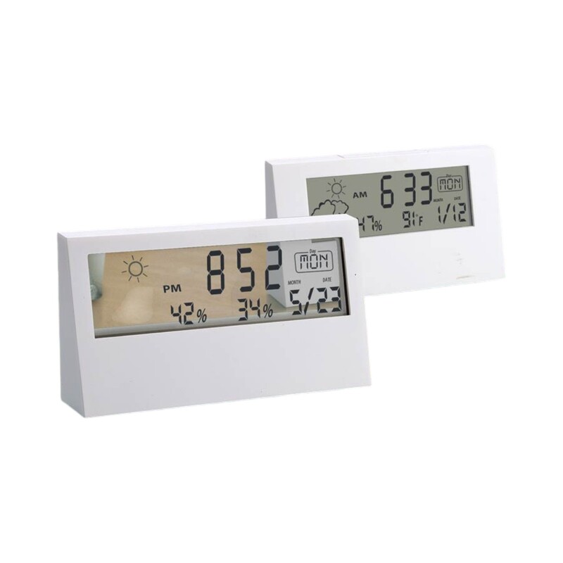 Sharp Weather Station Clock Clear Display