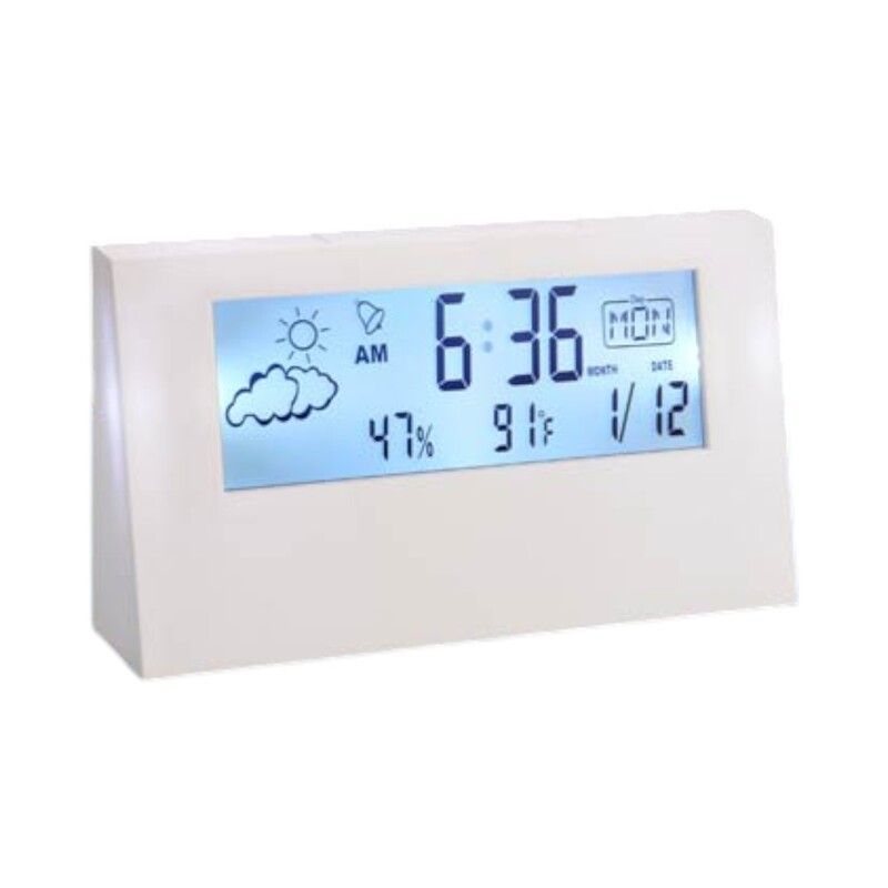 Sharp Weather Station Clock Clear Display