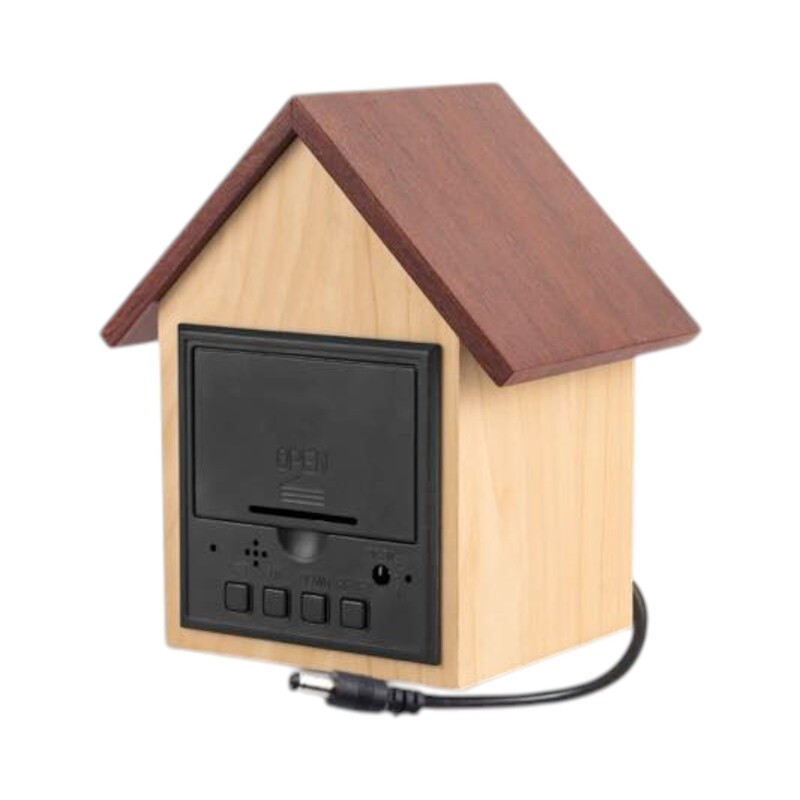 Wooden LED Clock Temperature & Sound Sensor