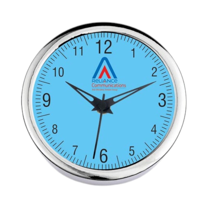 Silver Ring Table Clock 5 Inch Dial