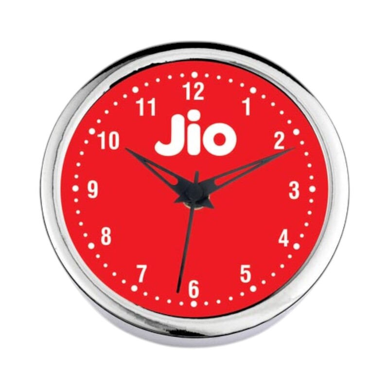 Silver Ring Table Clock 5 Inch Dial