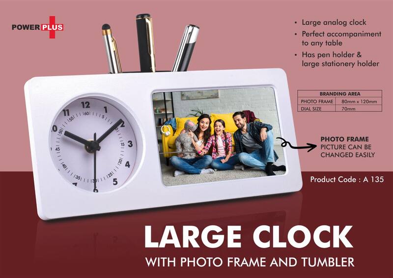 Large Clock with Photo Frame & Tumbler