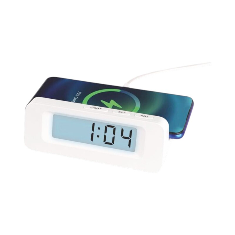 Digital Clock with 10W Wireless Charger