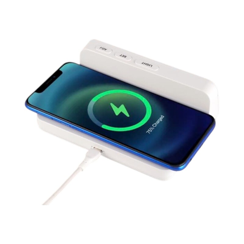 Digital Clock with 10W Wireless Charger