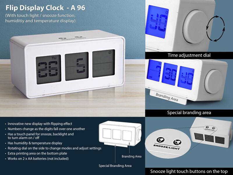 Flip Display Clock With Touch Light Flip Display Clock With Touch Light