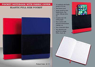 Pocket notebook with Fabric cover