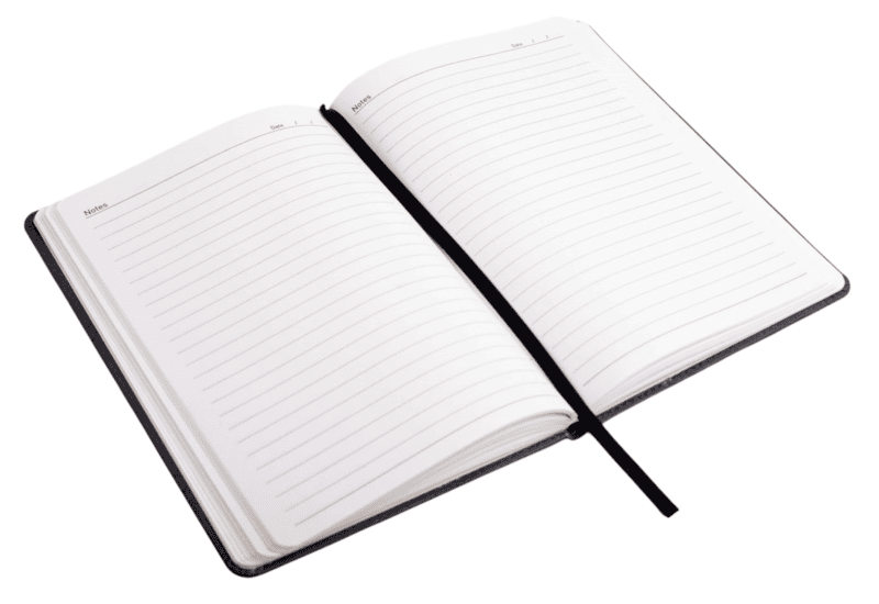 Soft Gray A5 notebook with mobile pocket, Soft Gray A5 notebook with mobile pocket,