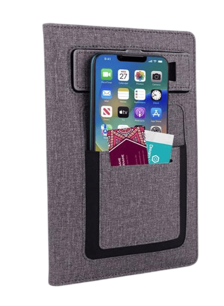 A5 notebook with Phone stand, card pocket, A5 notebook with Phone stand, card pocket,