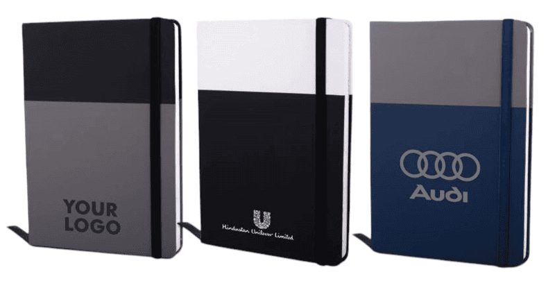 Optima Two tone A5 notebook with Fastener Optima Two tone A5 notebook with Fastener