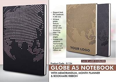 Globe A5 notebook with memorandum,