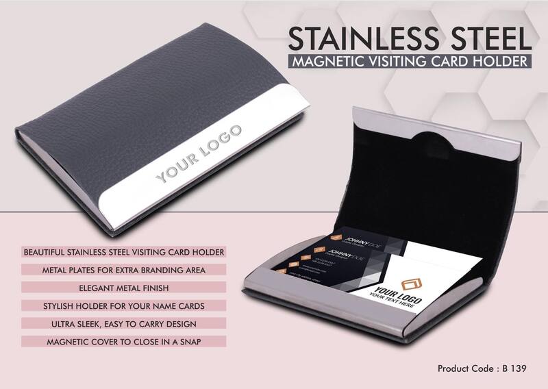 Stainless Steel Magnetic Visiting Card holder & Safe Stainless Steel Magnetic Visiting Card holder & Safe
