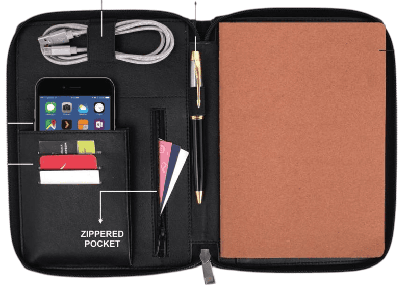 Omni Zippered Work folder with Notebook Omni Zippered Work folder with Notebook