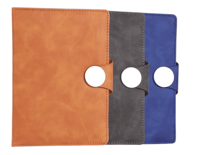 A5 notebook with round magnetic flap & bookmark ribbon A5 notebook with round magnetic flap & bookmark ribbon