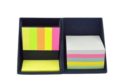 Folding paper cube in color (with memopad and tumbler) Folding paper cube in color (with memopad and tumbler)