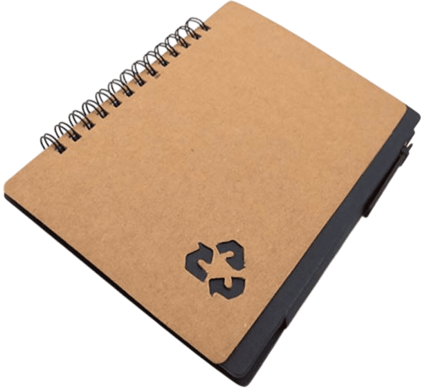 Eco notebook with pen and sticky pads Eco notebook with pen and sticky pads
