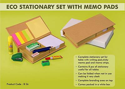 Eco Stationery Set With Memo Pads