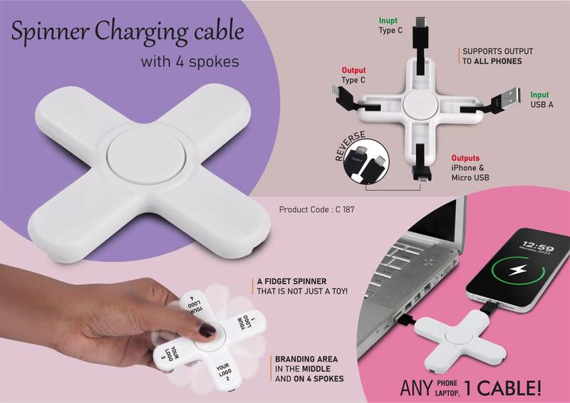 Spinner Charging cable with 4 spokes Spinner Charging cable with 4 spokes