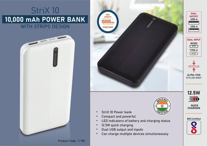 Strix 10: 10,000 mAh Power bank Strix 10: 10,000 mAh Power bank