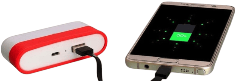 Caplet Power bank with hidden wire Caplet Power bank with hidden wire