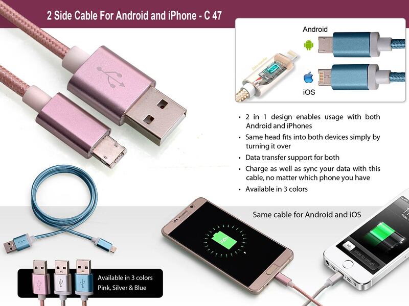 2 side cable for Android and iPhone 2 side cable for Android and iPhone